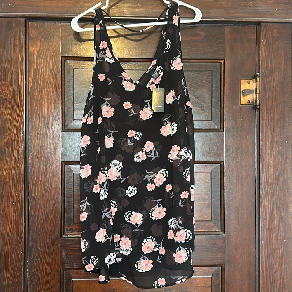 Torrid Chiffon Hi-lo Top NWT